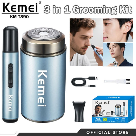 Maquina Afeitar Eléctrica Portátil Kemei - Precisión y Comodidad